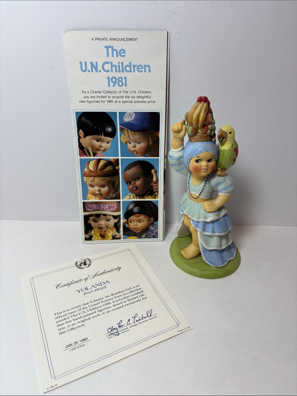 Franklin Mint Hand-Painted Yolanda from Brazil.